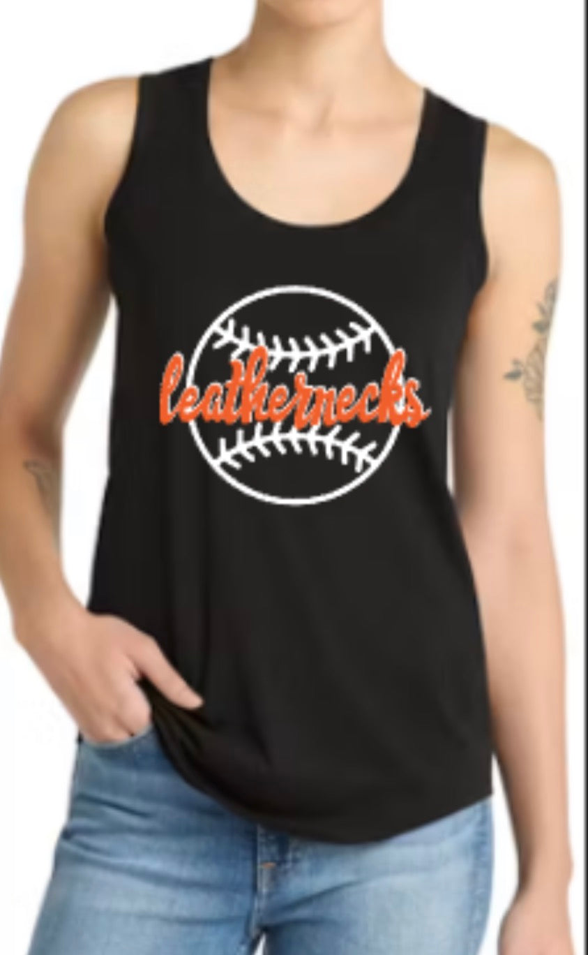 Leathernecks Bases Loaded Women's Perfect Tri Racerback Tank