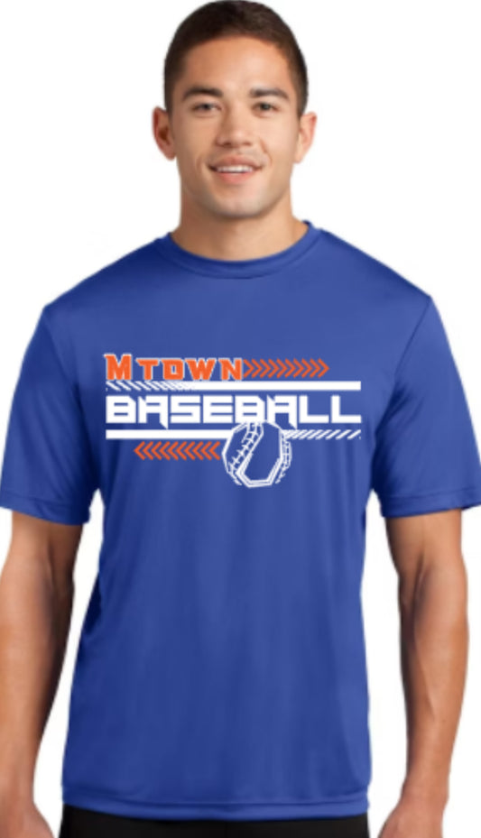 MTOWN Baseball Unisex Sonic Heather Performance T-Shirt