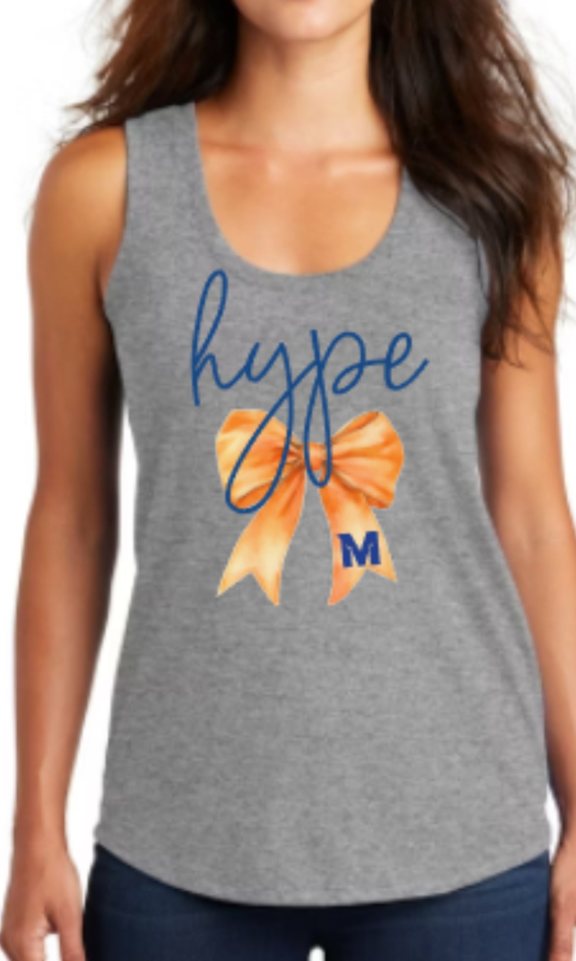MTOWN Hype Coquette Bow Women's Perfect Tri Racerback Tank