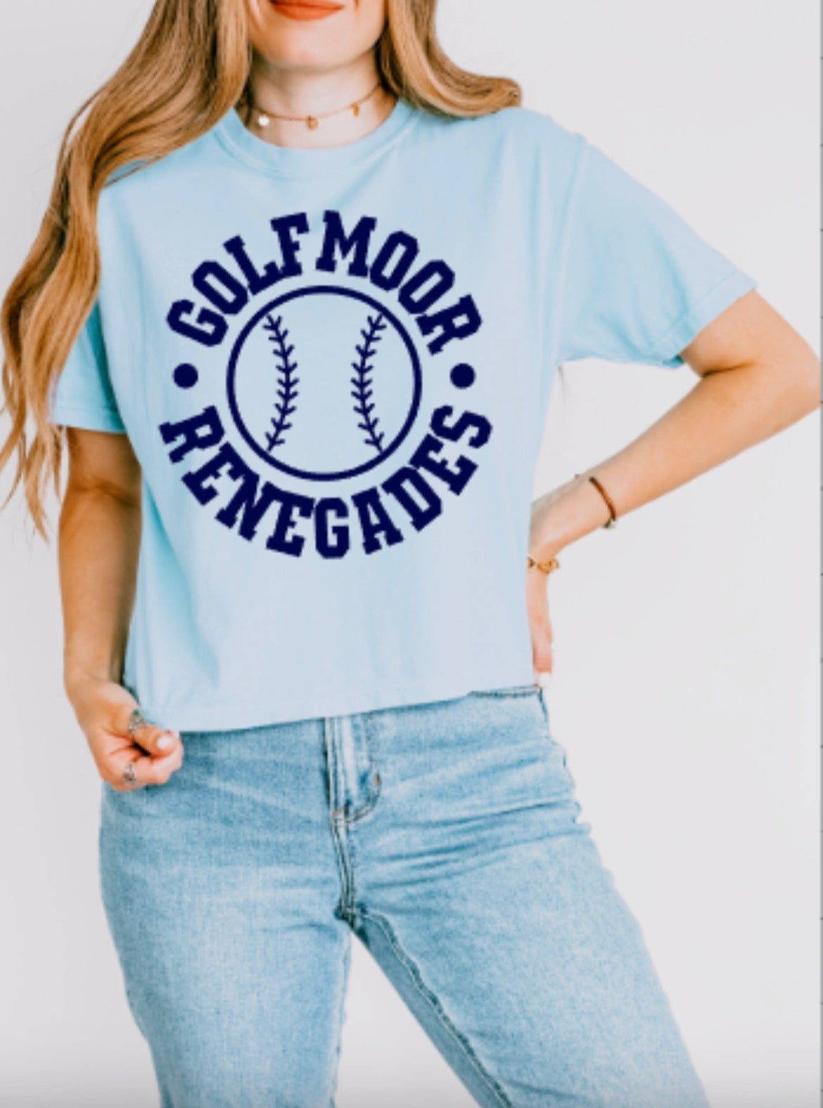 Golfmoor Renegades Fastball Comfort Colors Heavyweight Women's Middie Tee