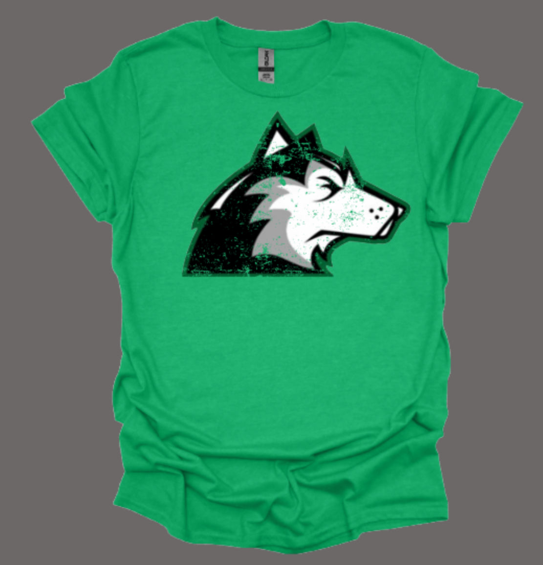 Distressed Husky Head Softstyle Tee