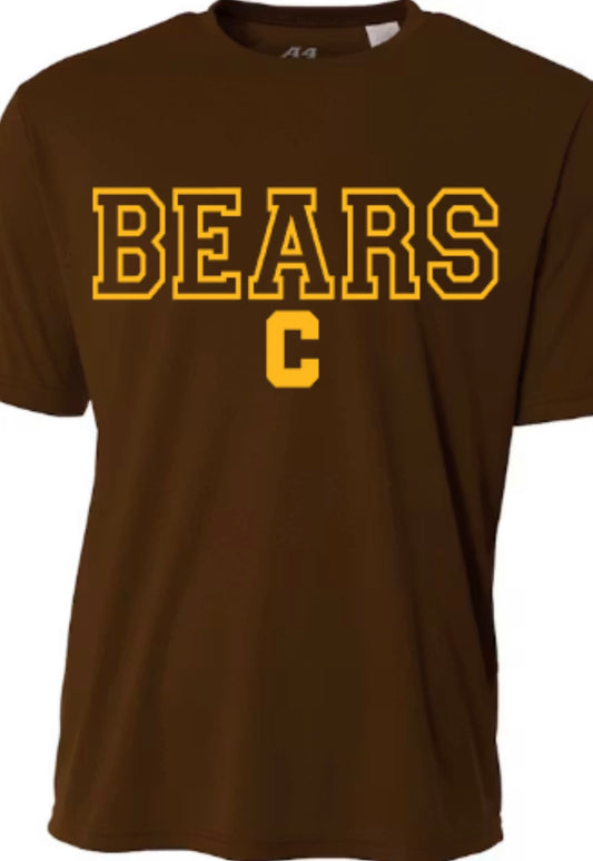 Central Bears Letterman Cooling Performance Tee