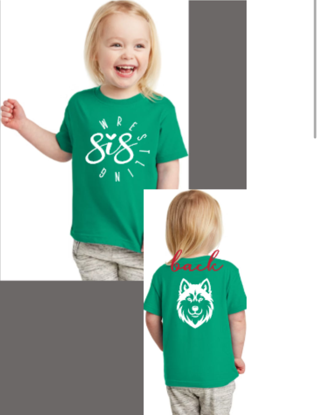 HUSKY WRESTLING Sis Toddler Tee