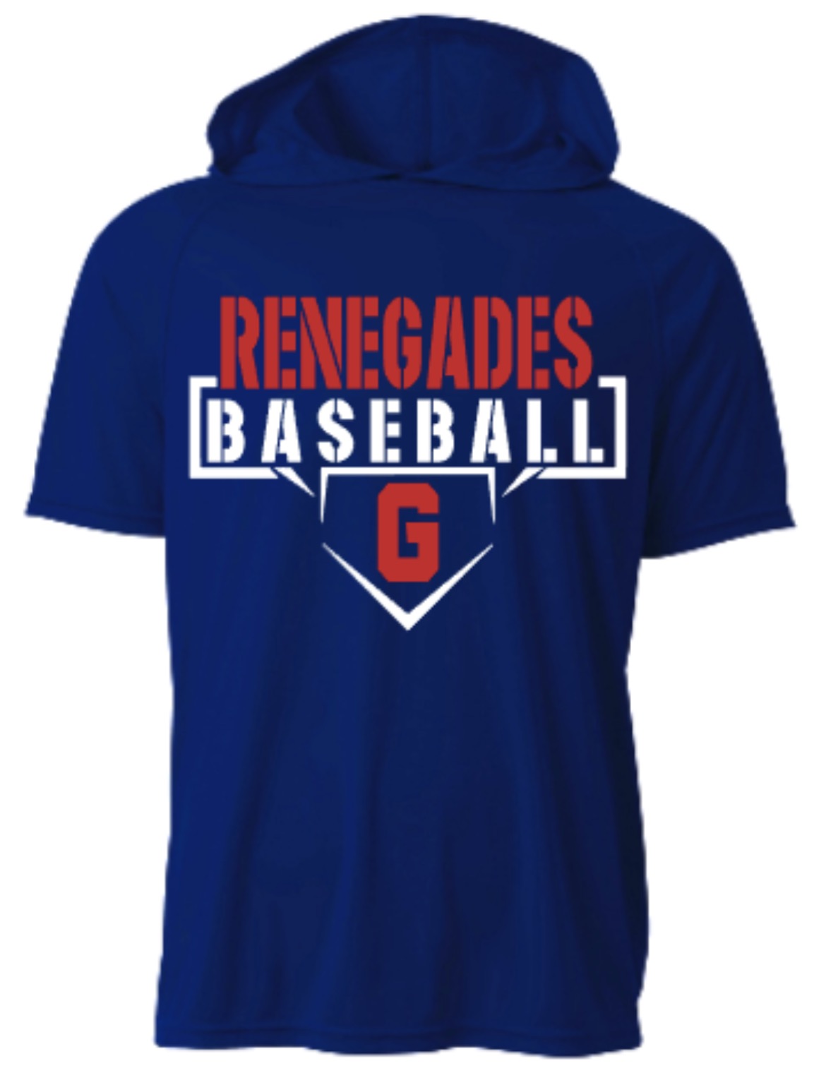 Golfmoor Renegades Baseball Short Sleeve Hooded Tee