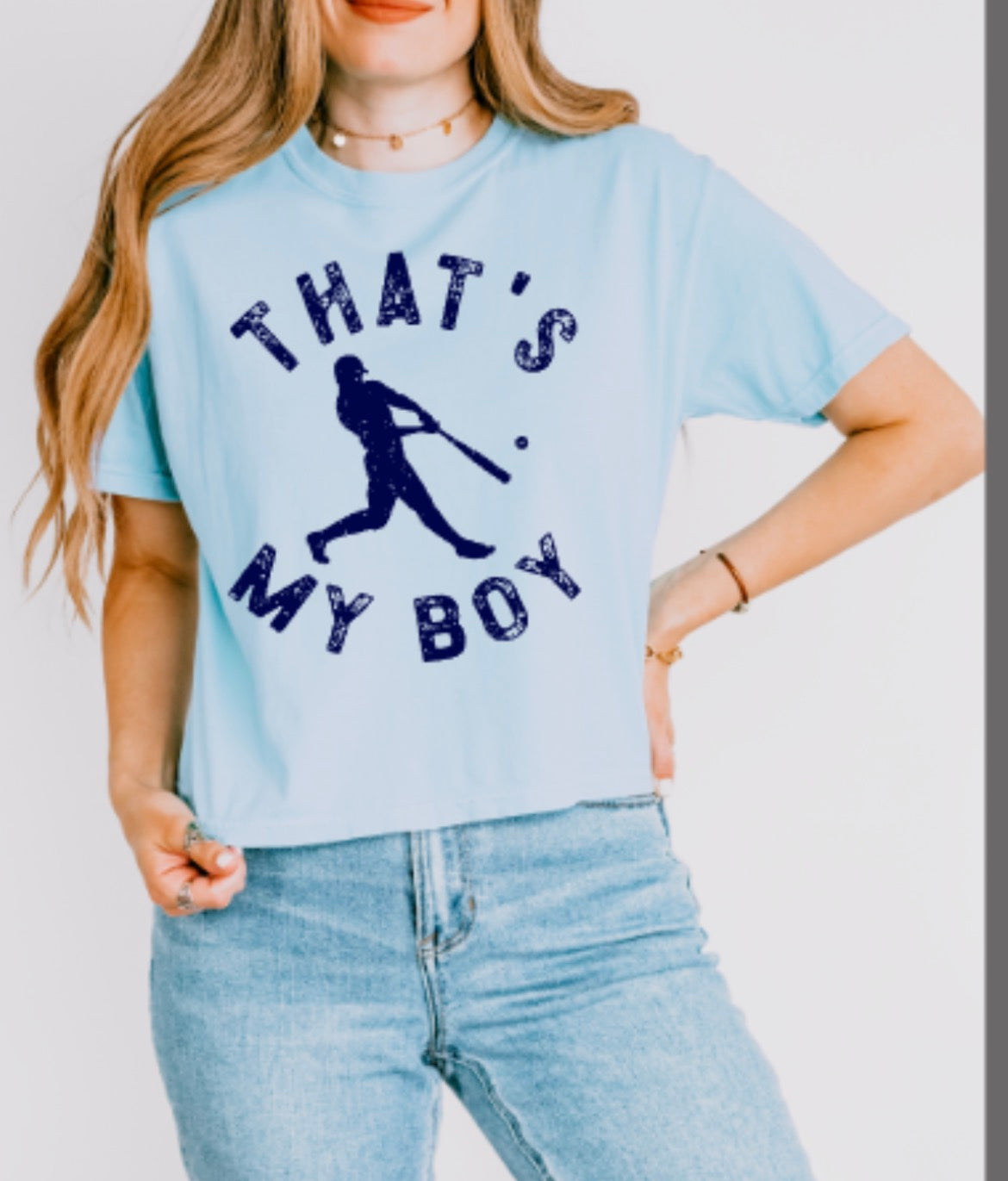 THAT’S MY BOY Comfort Colors Heavyweight Women's Middie Tee