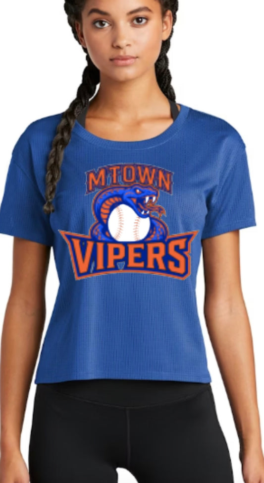 Vipers Logo Women's PosiCharge Draft Crop Tee