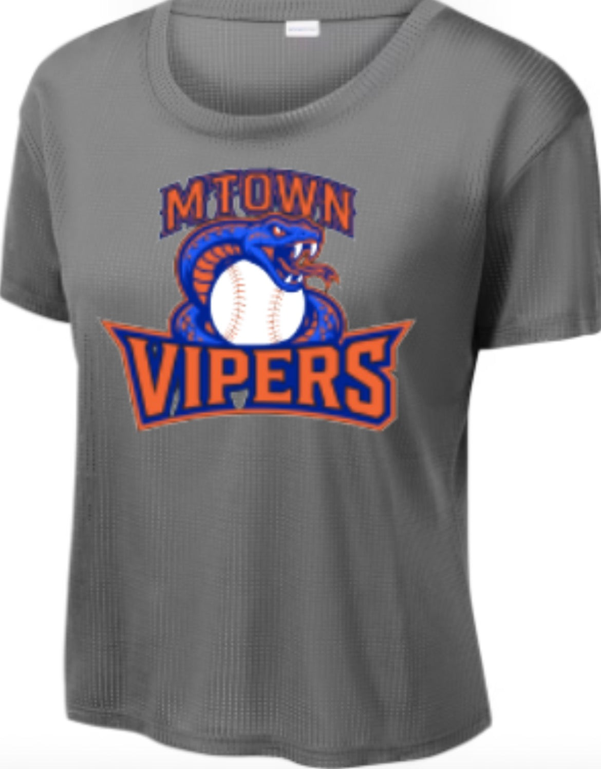 Vipers Logo Women's PosiCharge Draft Crop Tee