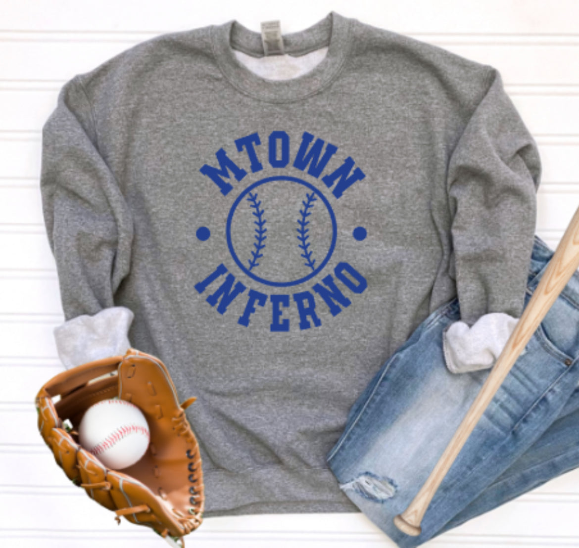 MTOWN Inferno Fastball Crewneck Sweatshirt