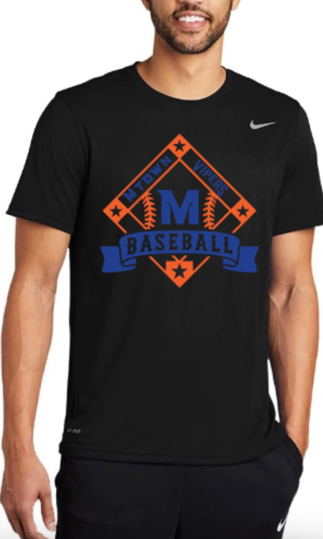 MTOWN Vipers Baseball Diamond Nike Men's Dri-FIT Legend Fitness T-Shirt