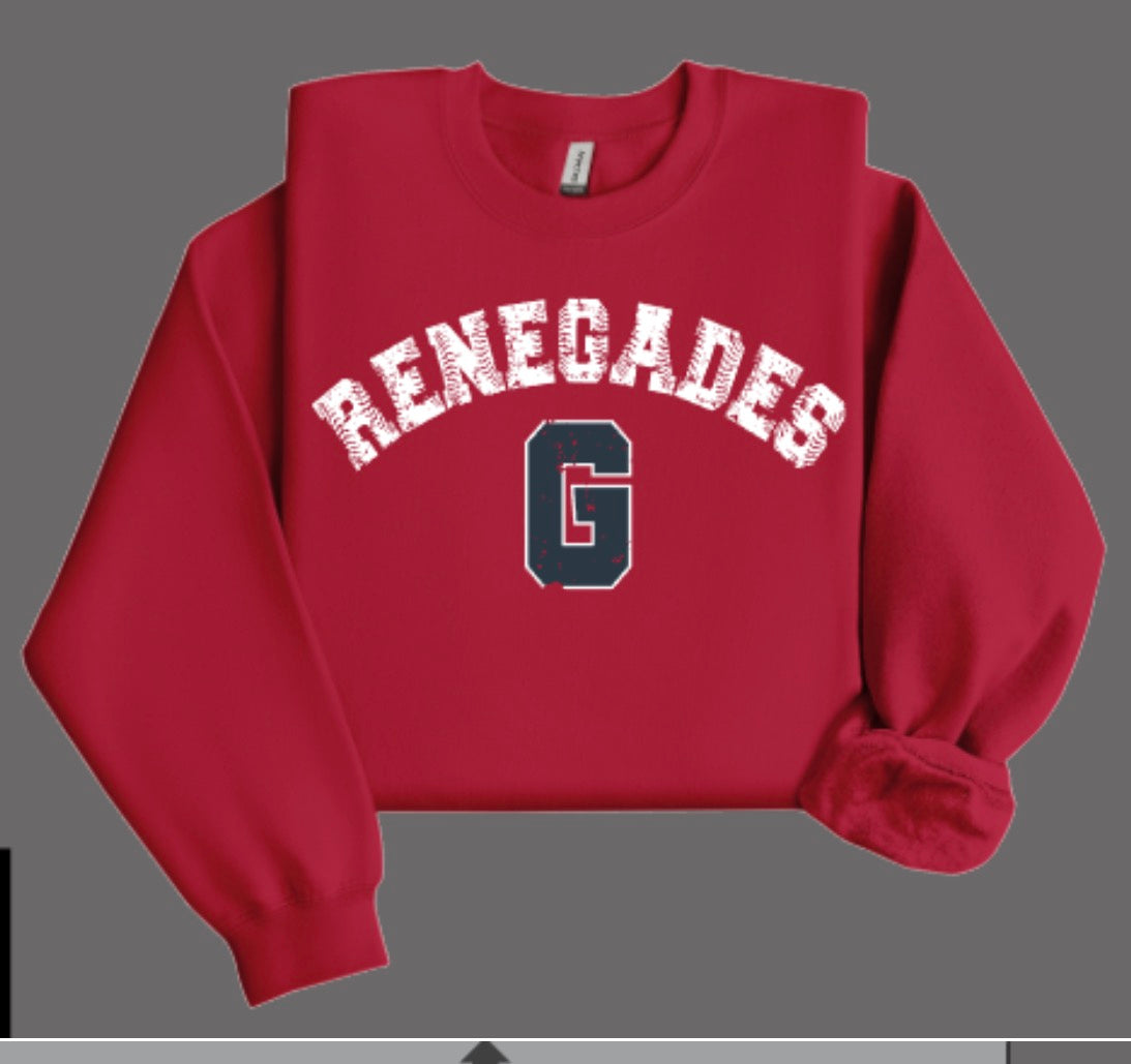 Golfmoor Renegades Base Hit Crewneck Sweatshirt