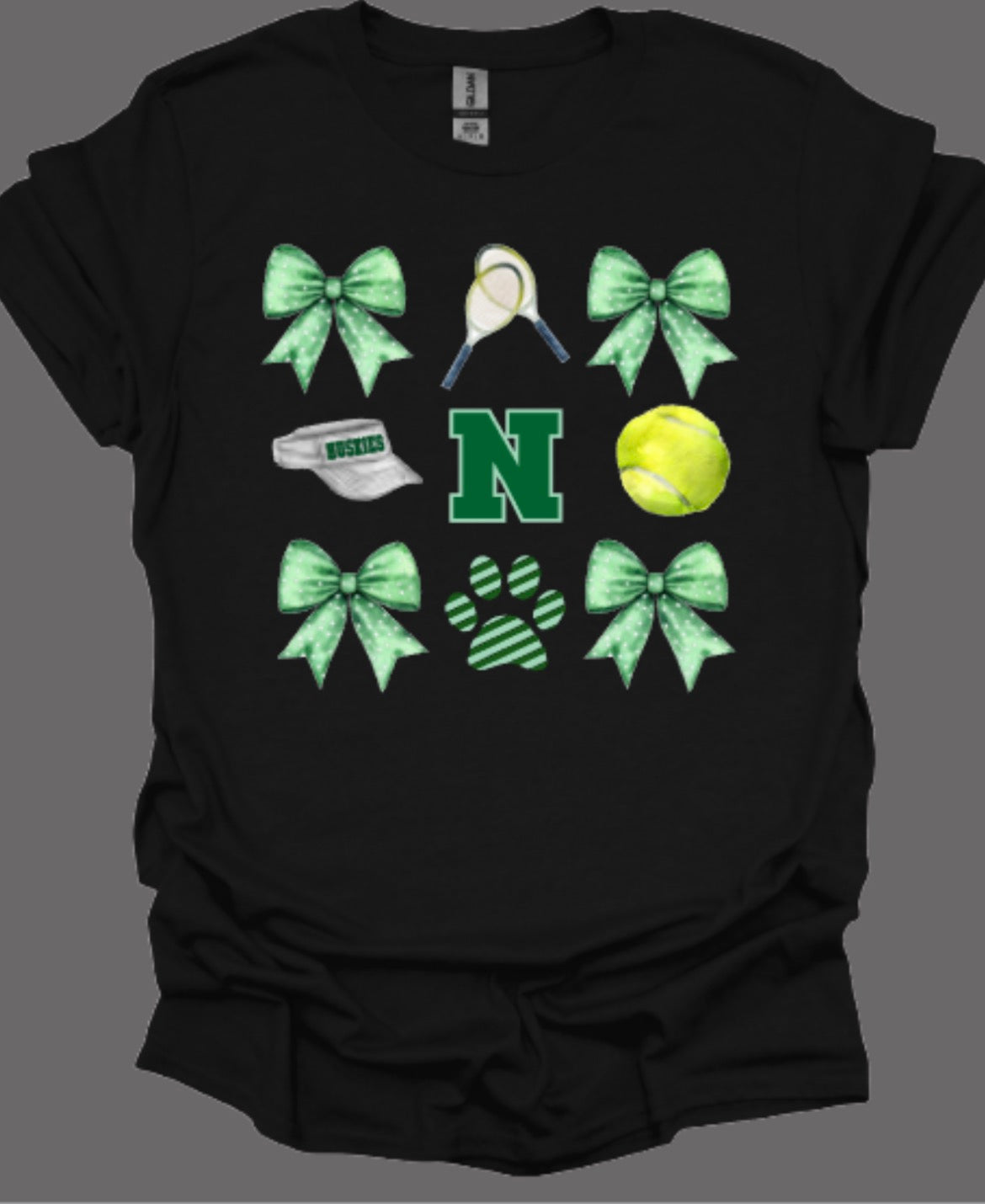 Huskies Tennis Coquette Softstyle Tee
