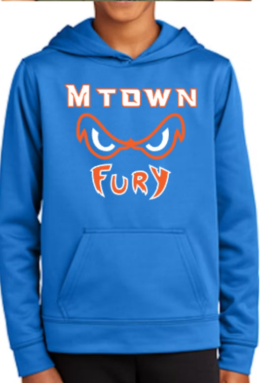 MTOWN FURY Unisex Performance Fleece Pullover Hooded Sweatshirt