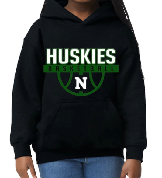 Youth Huskies Basketball Hooded Sweatshirt