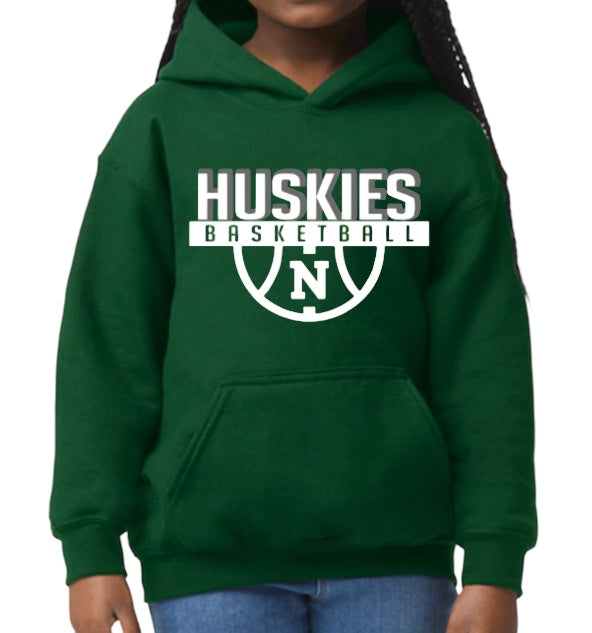 Youth Huskies Basketball Hooded Sweatshirt