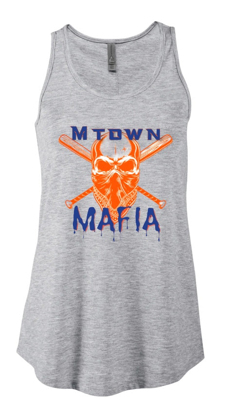 MTOWN MAFIA LOGO Ladies Triblend Flowy Tank