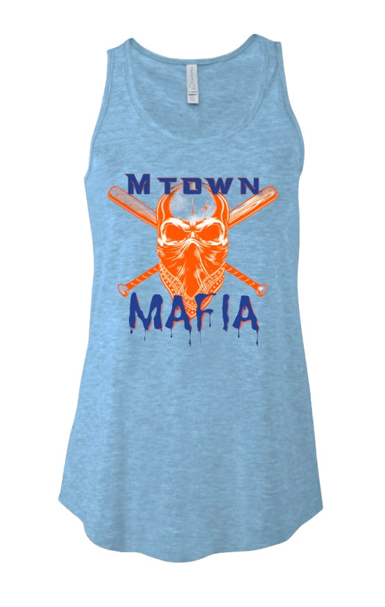 MTOWN MAFIA LOGO Ladies Triblend Flowy Tank