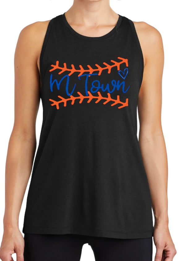 MTOWN STITCH Ladies Tri-Blend Wicking Tank