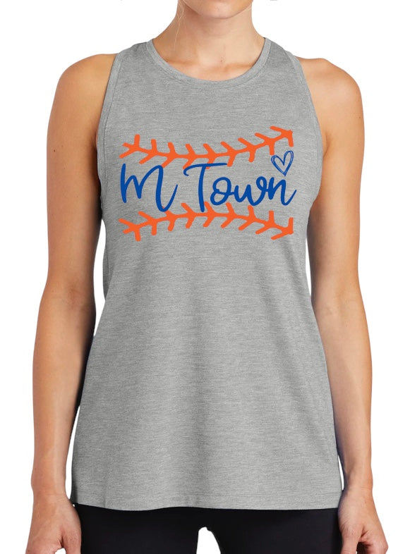 MTOWN STITCH Ladies Tri-Blend Wicking Tank