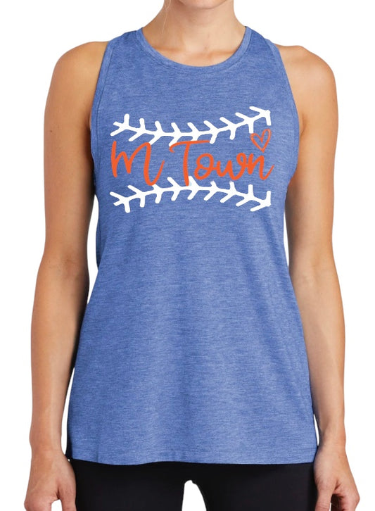 MTOWN STITCH Ladies Tri-Blend Wicking Tank