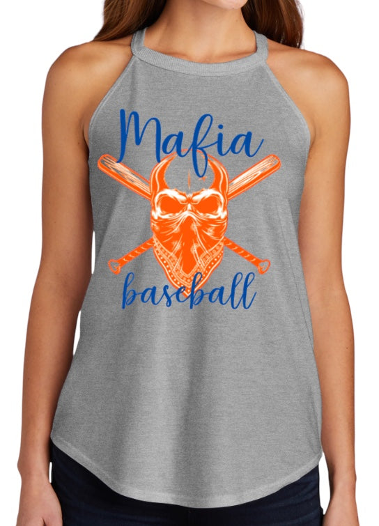 MAFIA BASEBALL Ladies' Tri-Blend Rocker Tank