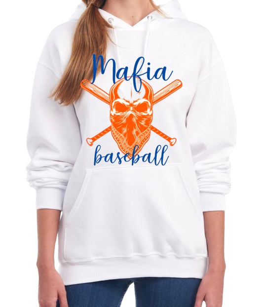 MAFIA BASEBALL Fleece Unisex Hooded Sweatshirt