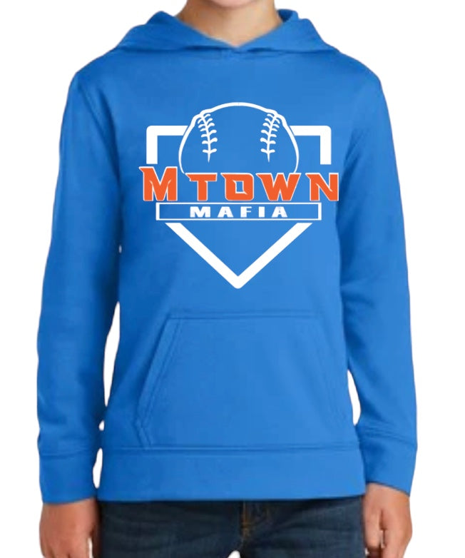 MAFIA DUGOUT Youth Performance Fleece Hooded Sweatshirt