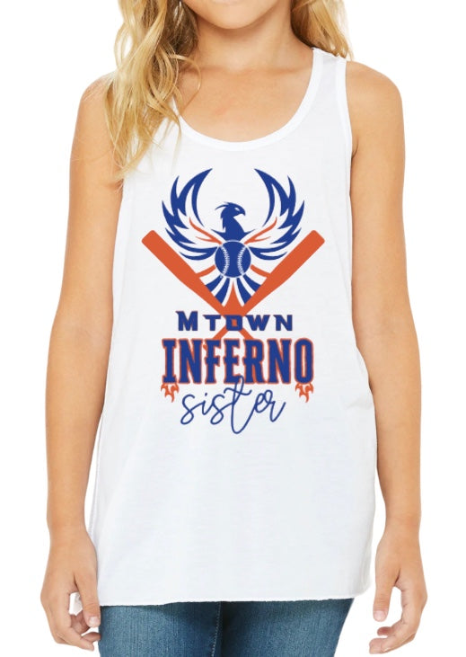 MTOWN INFERNO SISTER Youth Flowy Racerback Tank