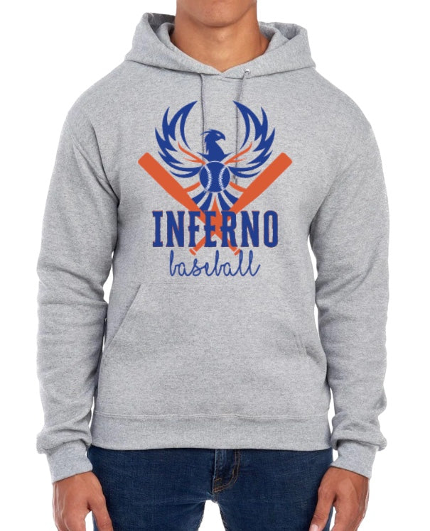 INFERNO BASEBALL Fleece Unisex Hooded Sweatshirt