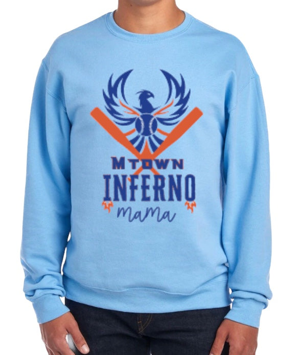 INFERNO MAMA Fleece Unisex Crewneck Sweatshirt