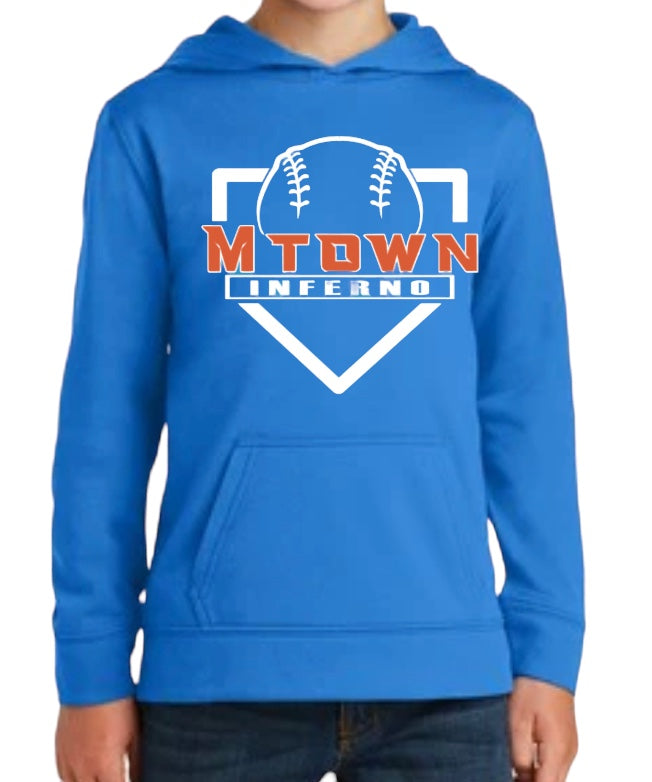 INFERNO DUGOUT Youth Performance Fleece Hooded Sweatshirt