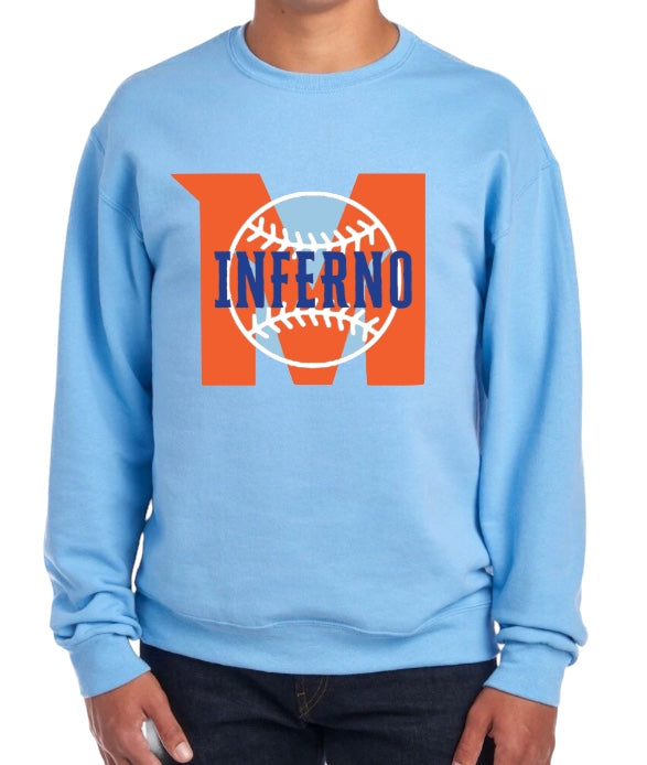 INFERNO STRIKEOUT Fleece Unisex Crewneck Sweatshirt