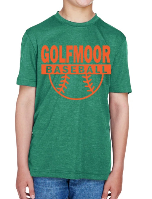 GOLFMOOR Homerun Youth Unisex Sonic Heather Performance T-Shirt