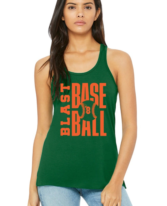 BLAST Baseball Ladies' Flowy Racerback Tank