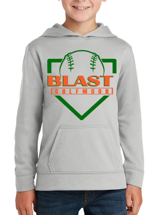 BLAST Dugout Youth Performance Fleece Pullover Hooded Sweatshirt