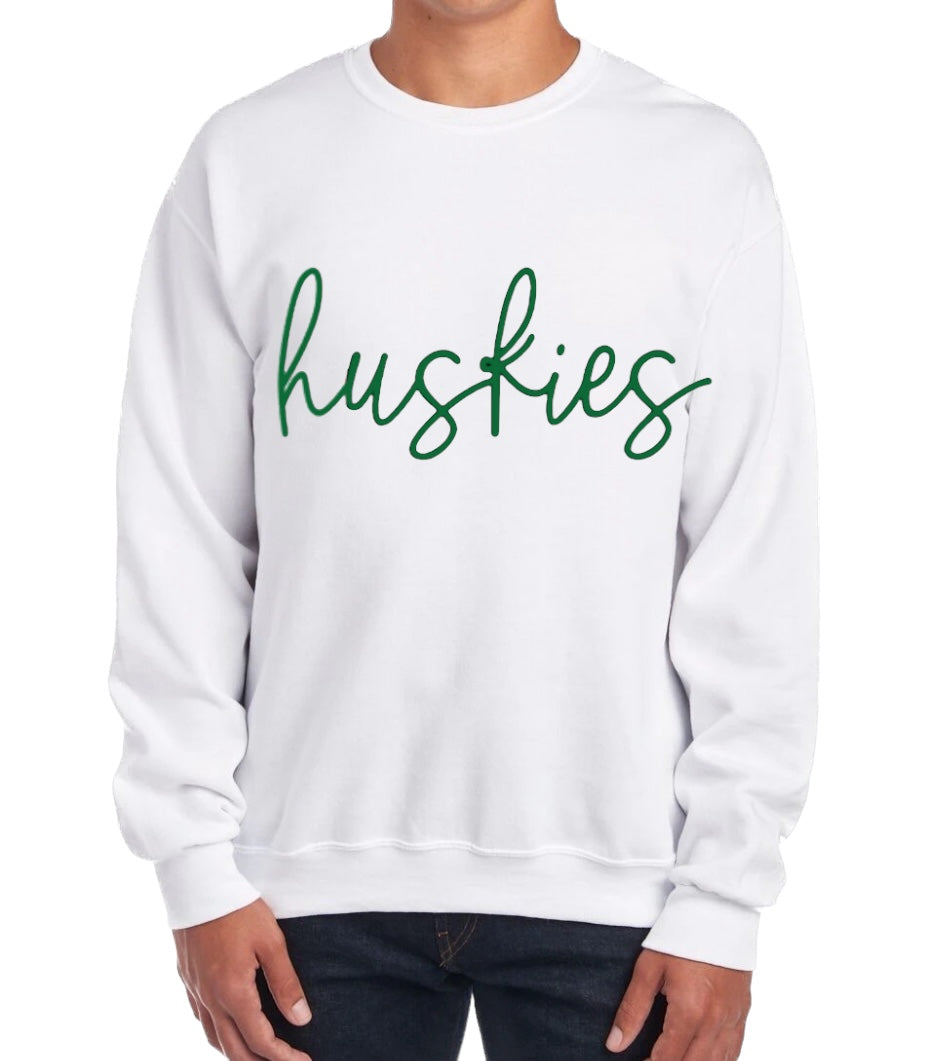 HUSKIES Script Crewneck Sweatshirt