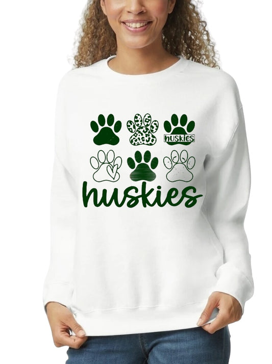 HUSKY PAWS Crewneck Sweatshirt