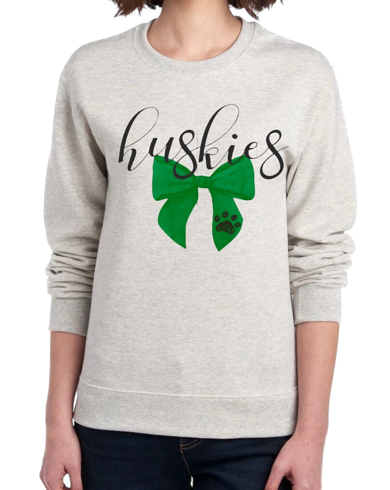 HUSKY Bow Crewneck Sweatshirt