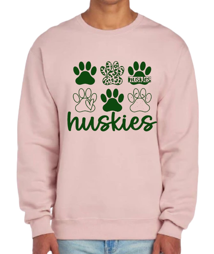 HUSKY PAWS Crewneck Sweatshirt