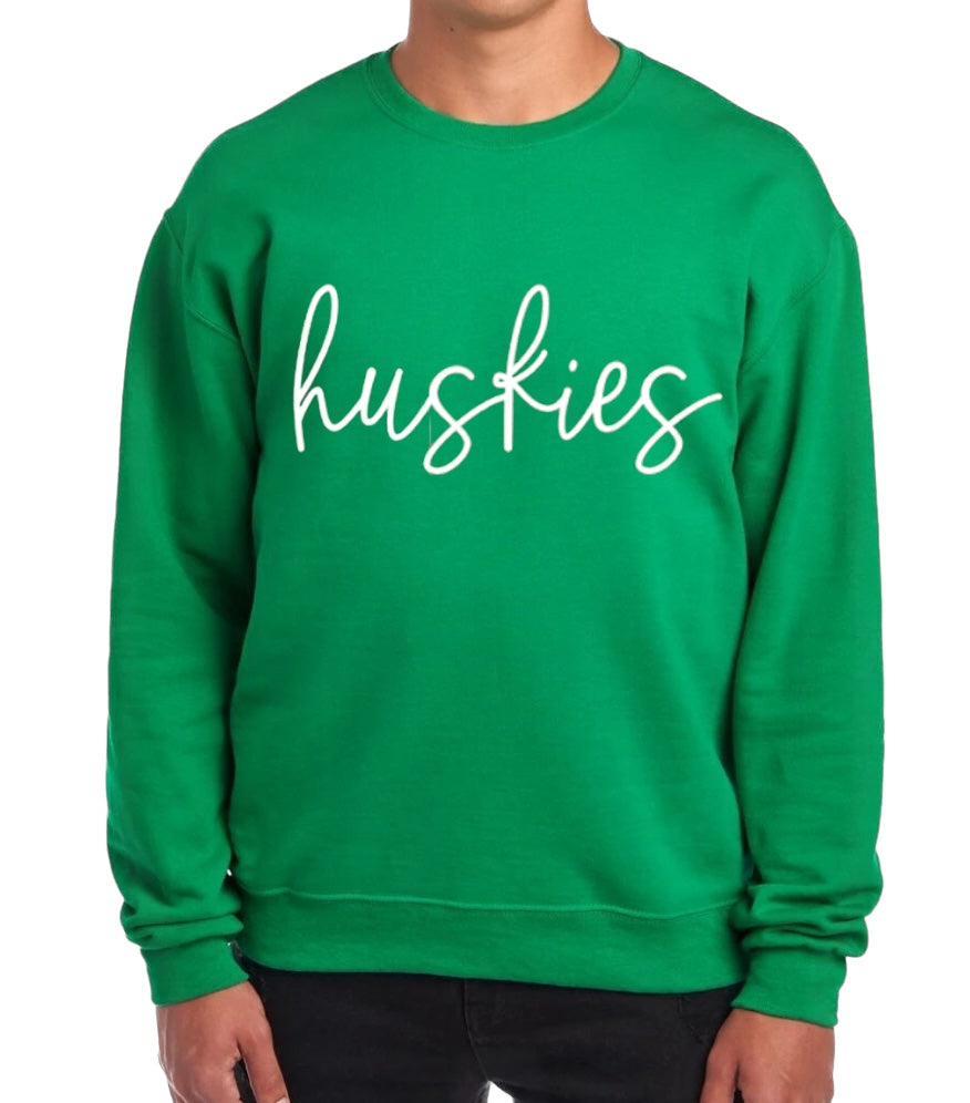 HUSKIES Script Crewneck Sweatshirt