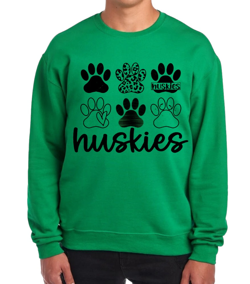 HUSKY PAWS Crewneck Sweatshirt