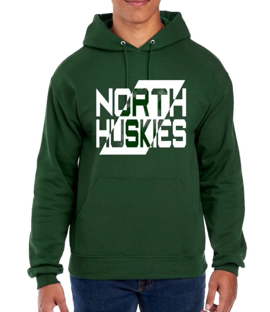 HUSKIES Contrast Hooded Sweatshirt