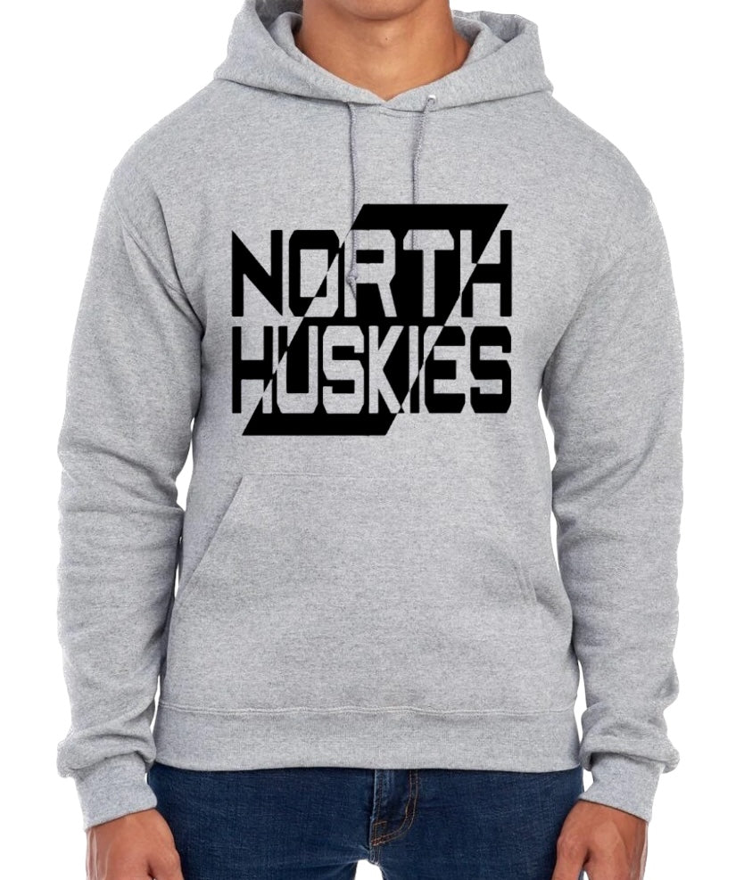 HUSKIES Contrast Hooded Sweatshirt