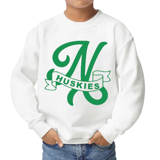 HUSKY Monogram Crewneck Sweatshirt-YOUTH