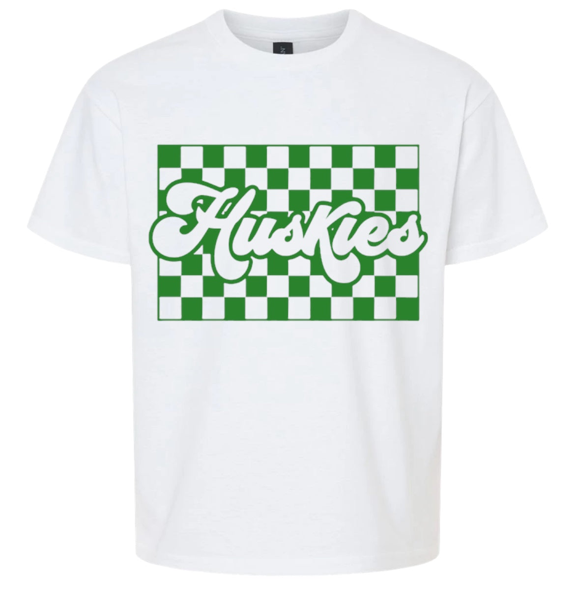 HUSKIES Checkered Softstyle Tee-YOUTH