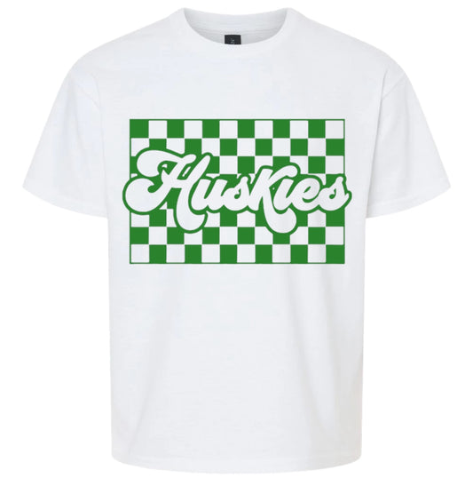 HUSKIES Checkered Softstyle Tee