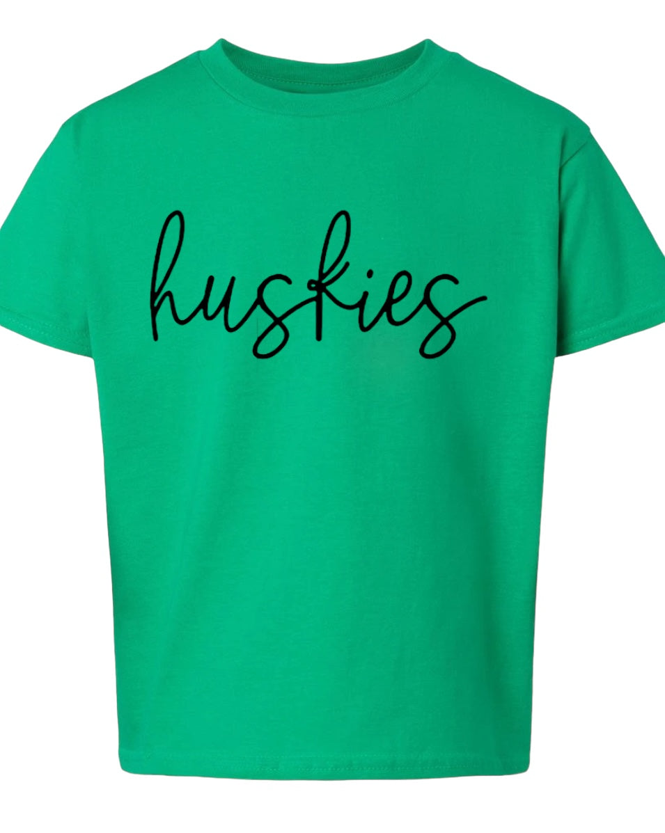 HUSKIES Script Softstyle Tee-YOUTH