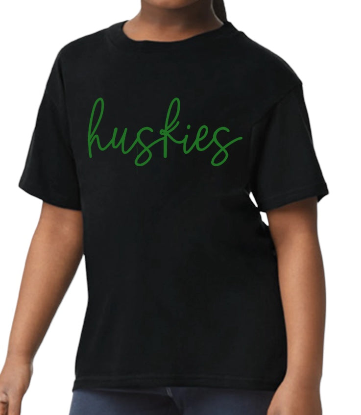 HUSKIES Script Softstyle Tee-YOUTH