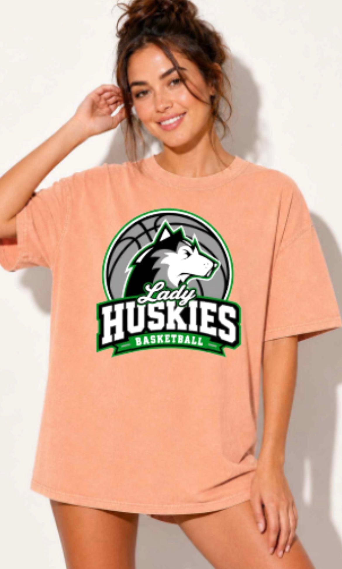 Lady Huskies Basketball Comfort Colors Unisex Heavyweight RS T-Shirt