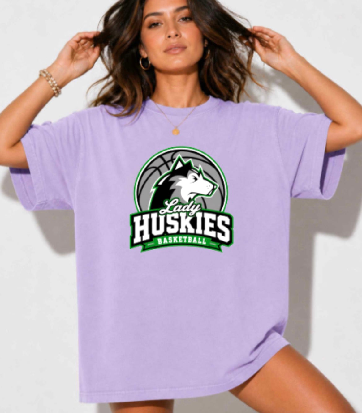 Lady Huskies Basketball Comfort Colors Unisex Heavyweight RS T-Shirt