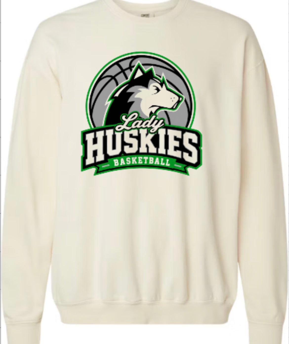 Lady Huskies Basketball Comfort Colors Unisex Lighweight Cotton Crewneck Sweatshirt